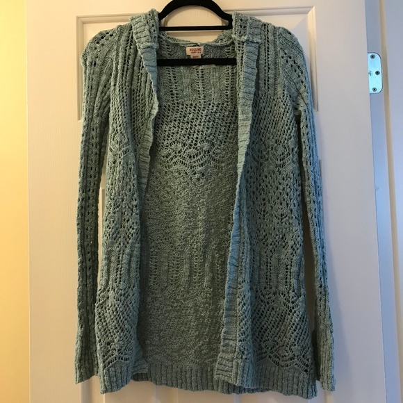 Mossimo Supply Co. Sweaters - Blue Knitted Cardigan